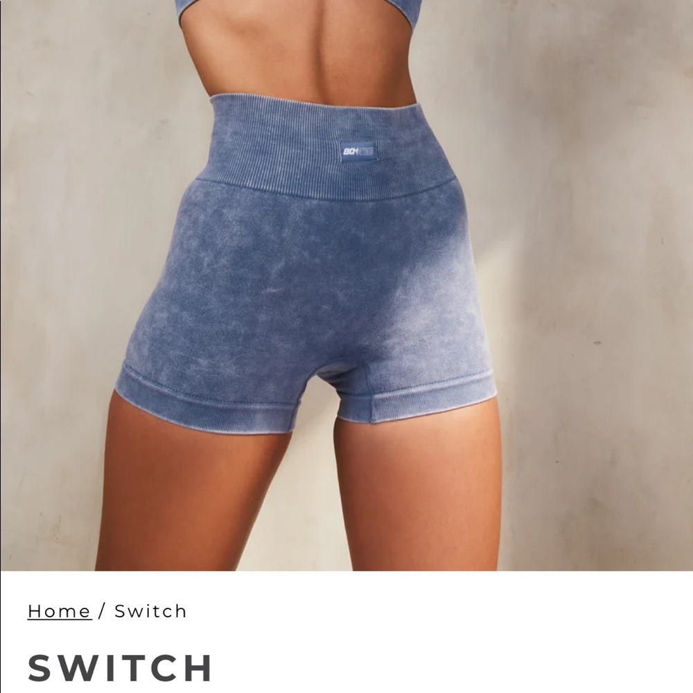 Bo+Tee Seamless Acid Wash Shorts